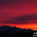 © Couché de soleil hivernal à Aussois - Myrtille Camus
