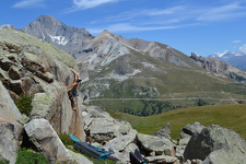 © Grimpeur sur le site Roche Moutche à Aussois - La Roche Moutche