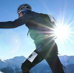 © Ski de randonnée à Aussois sur piste balisée - D.Cuvelier/HMVT