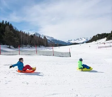 Toboggan run on the edge of the Monolithe Nordic ski area