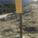 © Panneau départ sentier : Sur les traces du Marabout - Mairie d'Aussois