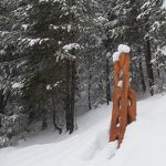 © Sentier des sculptures hiver dans la forêt du Monolithe - D.Cuvelier HMVT