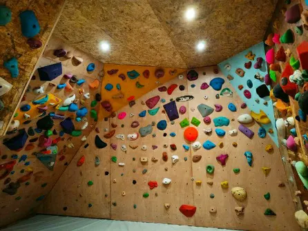 Artificial indoor climbing structure