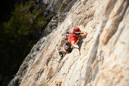 Climbing route of the Gorges de l'Arc