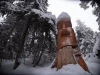 © Itinéraire piéton raquettes  : Sentier des sculptures_Aussois - OTHMV - D Cuvelier